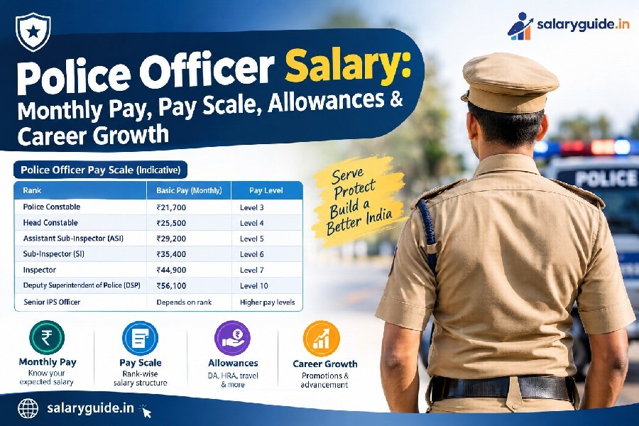 Police Officer Salary: Monthly Pay, Pay Scale, Allowances & Career Growth